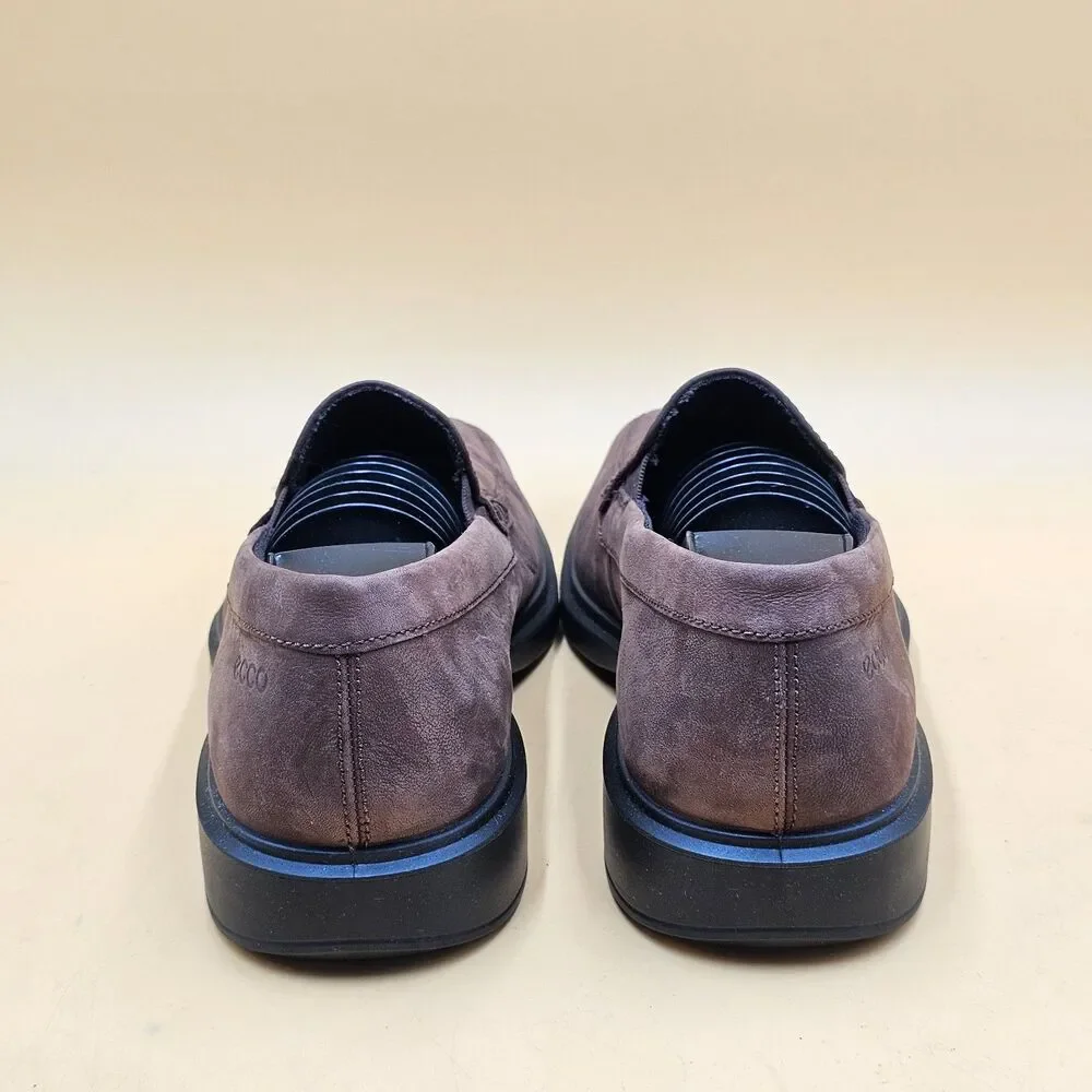 Ecco Men's Helsinki 2.0 Loafer Taupe Leather Slip On Shoes Size EU 42 US 8.5-9